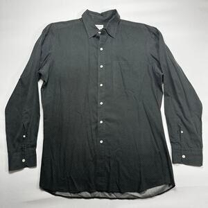 Hamilton Sept 14 Men's Long Sleeve Black Geo Print Button Up Dress Shirt - XXL